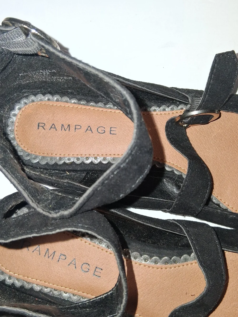 Rampage Women's Black Pointed Mary Jane Flats